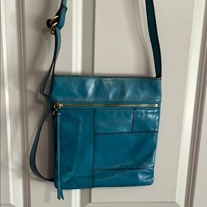 Hobo turquoise Leather Crossbody Bag